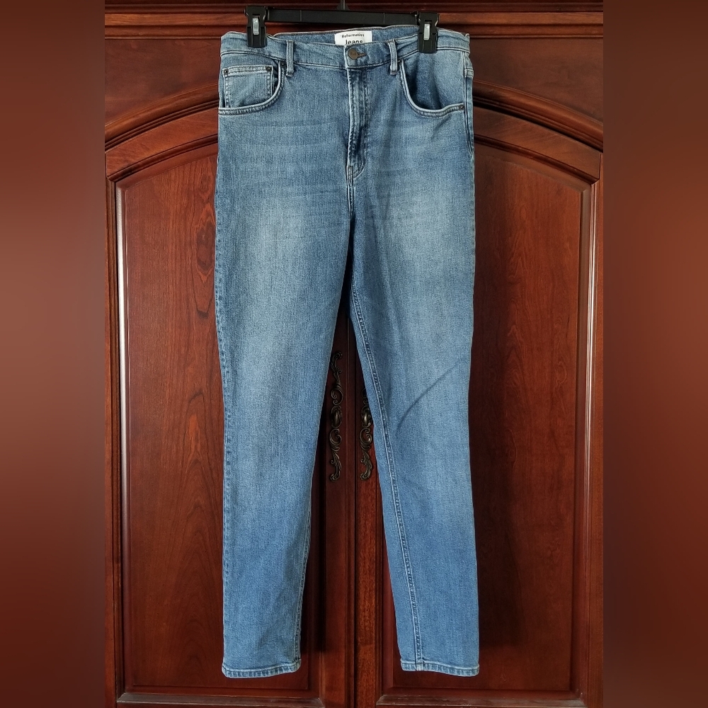 Reformation High And Skinny Catalina Wash Jeans Size 30